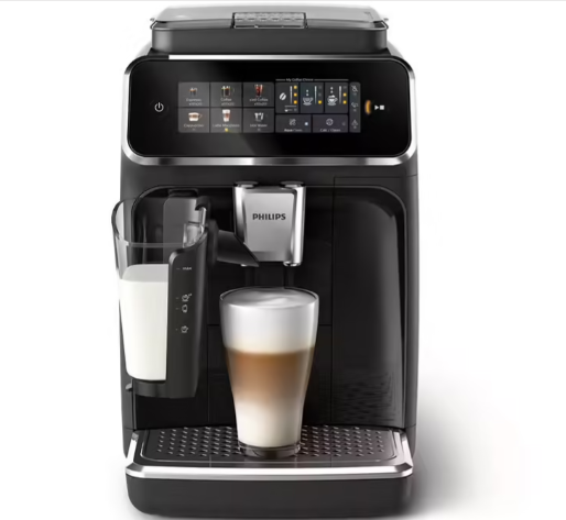 PHILIPS Silent Brew EP3341/50 LatteGo Black Espresso Machine with Grinder